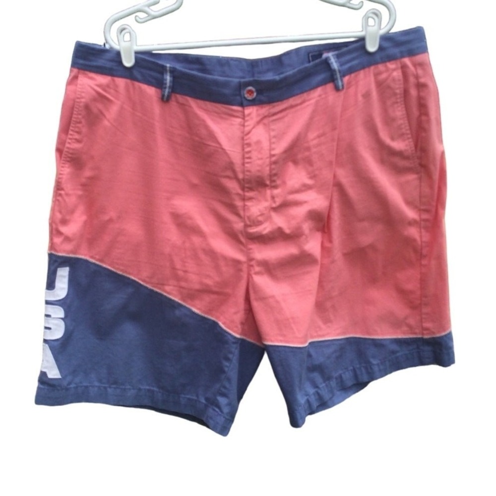 Vineyard Vines Mens Chino Breaker Short Size 42 USA Patriotic Cotton 9" In Beach